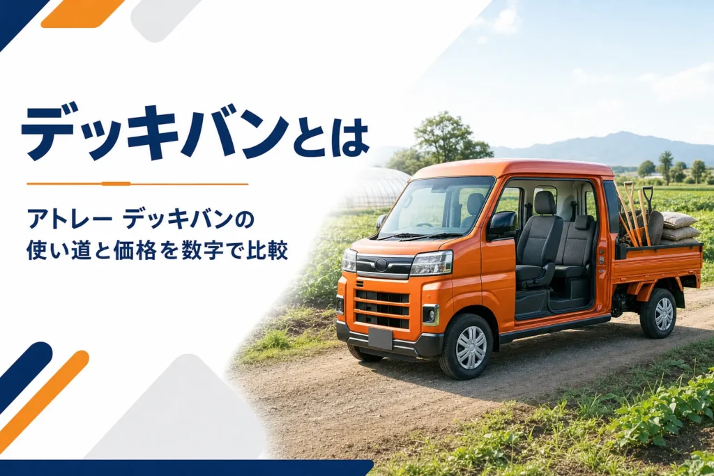 荷台に農具を積んだアトレー デッキバン
