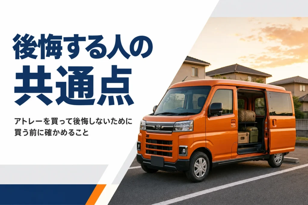 アトレーを買って後悔する人の共通点を解説する記事のアイキャッチ