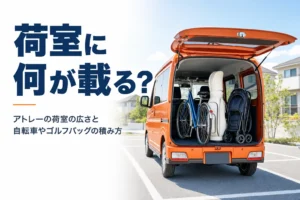 アトレーの荷室の広さと積める荷物を解説する記事のアイキャッチ