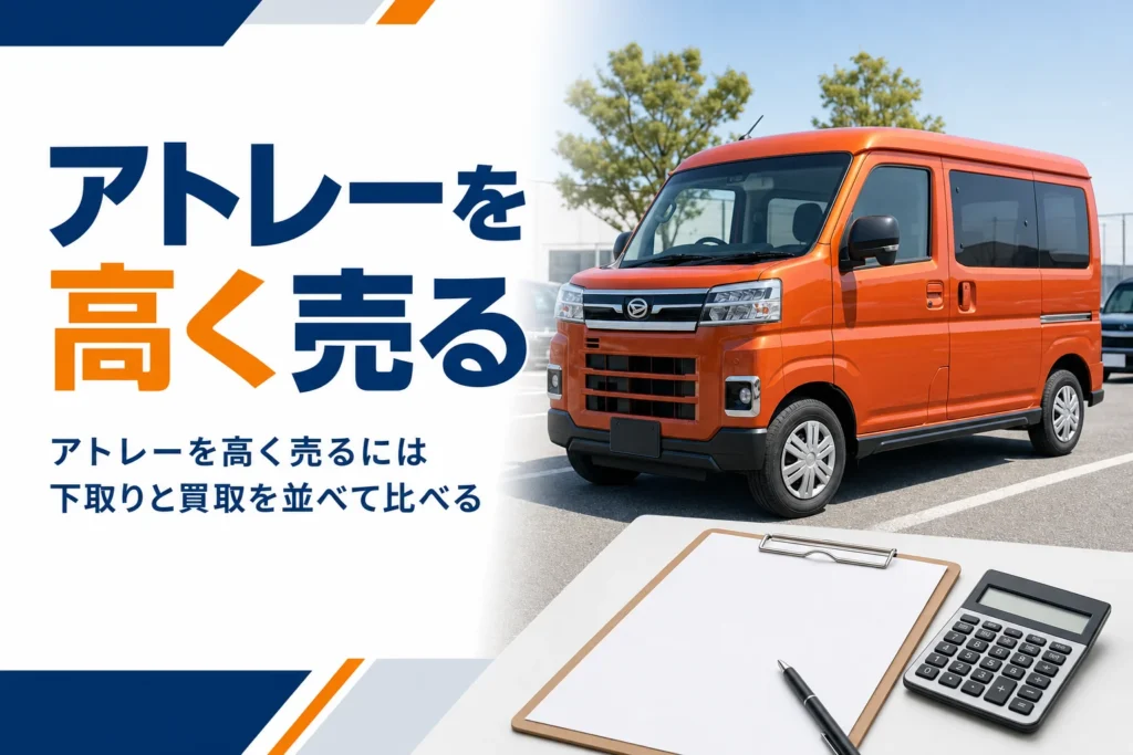 査定を待つアトレーと査定用の書類