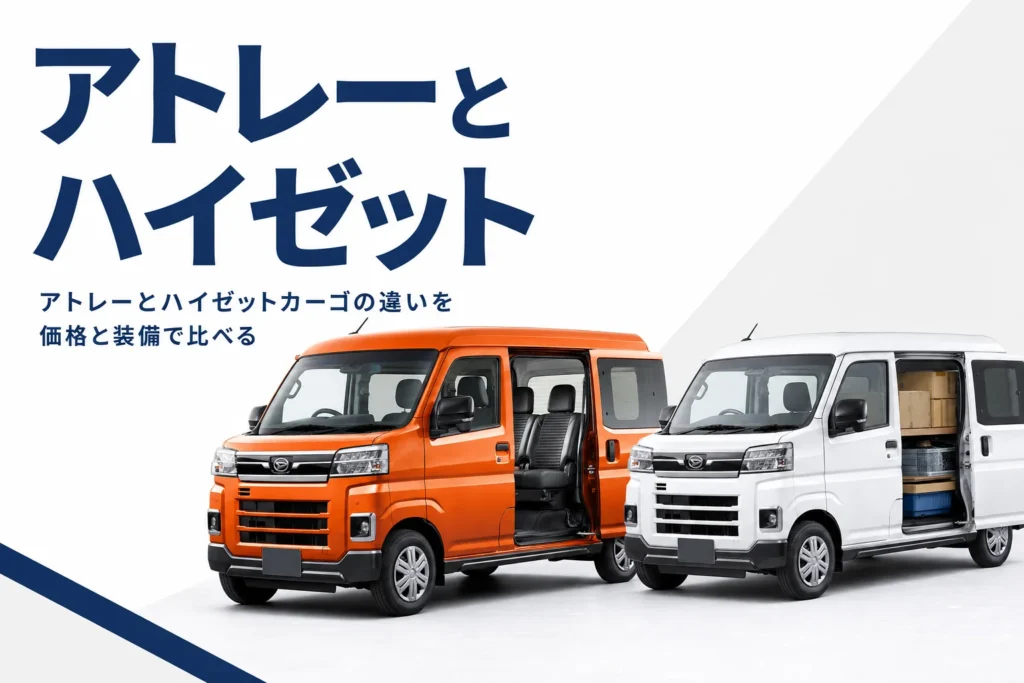 アトレーとハイゼットカーゴの違いを価格と装備で比べる記事のアイキャッチ
