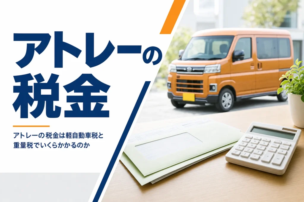 アトレーの軽自動車税と重量税の金額を解説する記事のアイキャッチ
